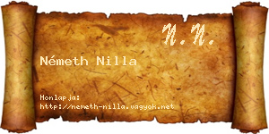 Németh Nilla névjegykártya